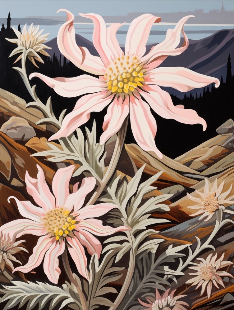 Edelweiss 4 Flower Painting