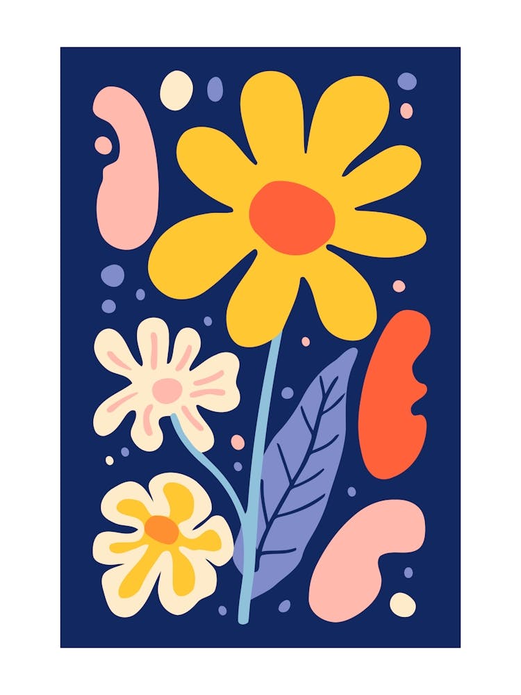 Abstract Flower Painting