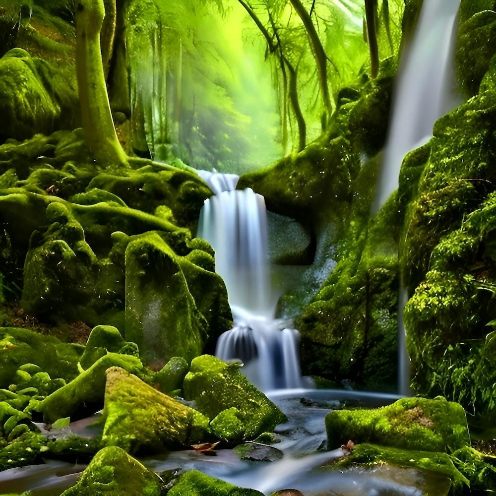 Waterfall In The Forest