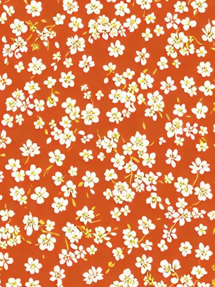 Snowdrop Floral Print Retro Pattern 2 Flower