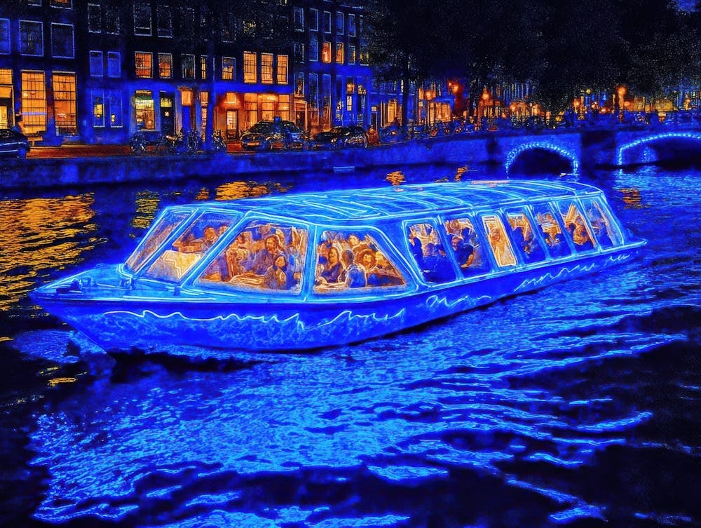 Amsterdam Canals At Night