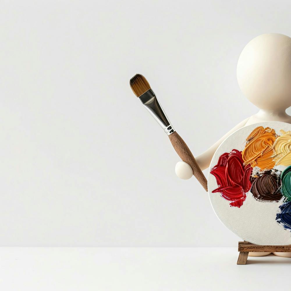 Artiste Tenant une Palette 1