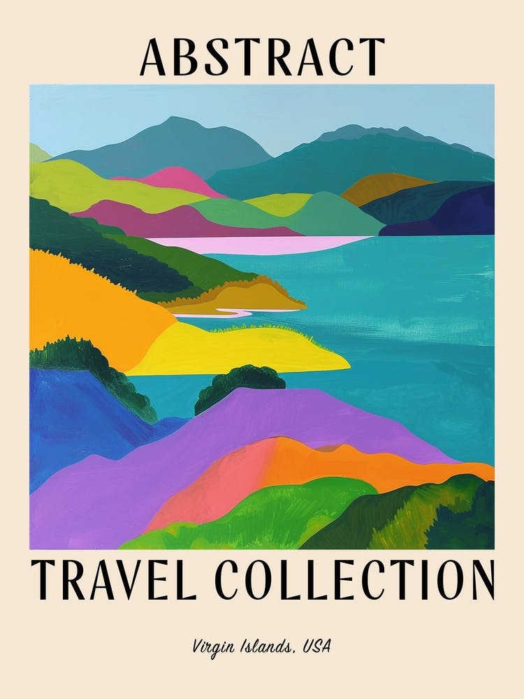 Abstract Travel Collection Poster Virgin Islands Us 3