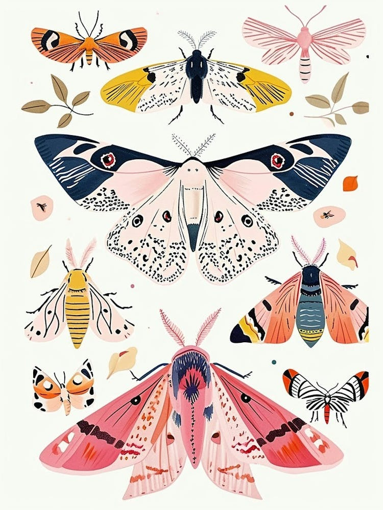 Colourful Insect Illustration Moth 13