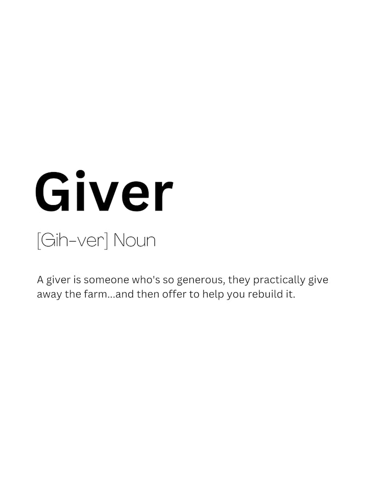 Giver Definition Meaning