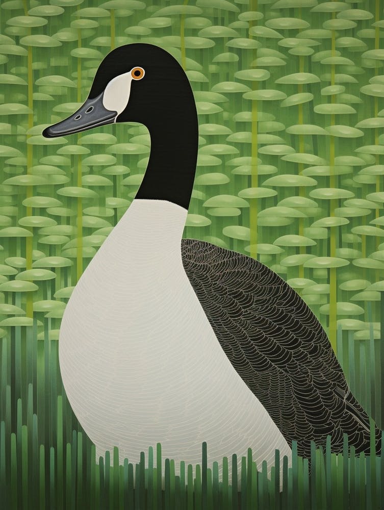 Ohara Koson-inspiriertes Vogelgemälde Gans 4