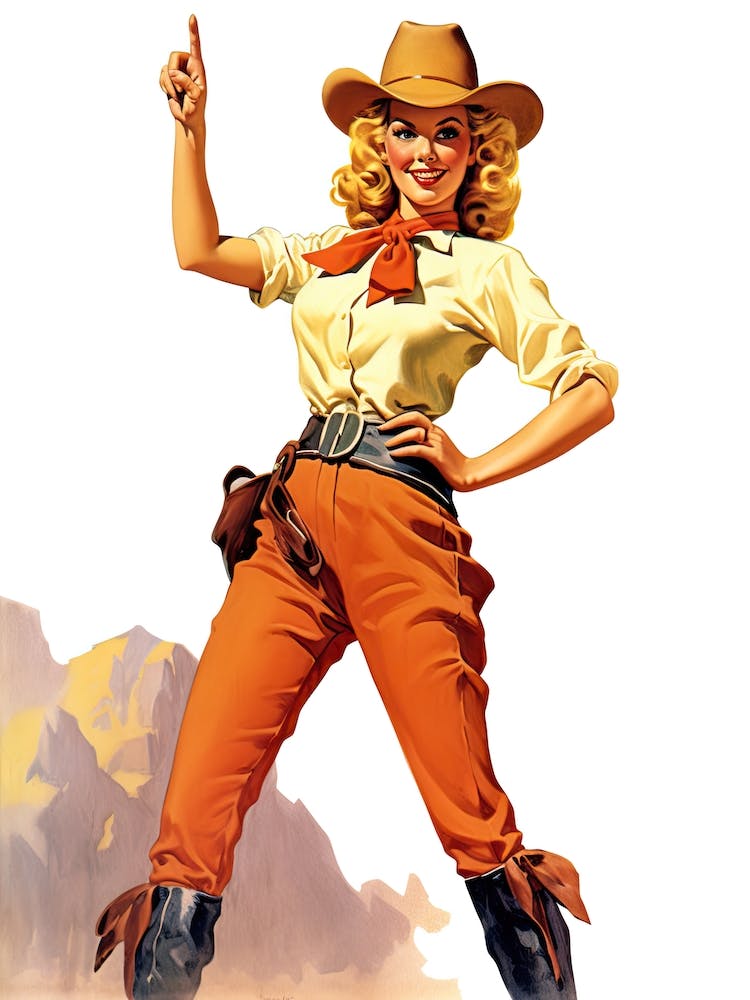 Retro American Cowgirl 1