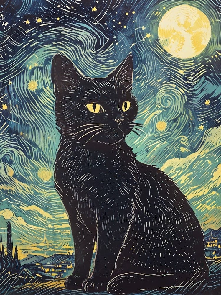 Sternennacht Katze 2