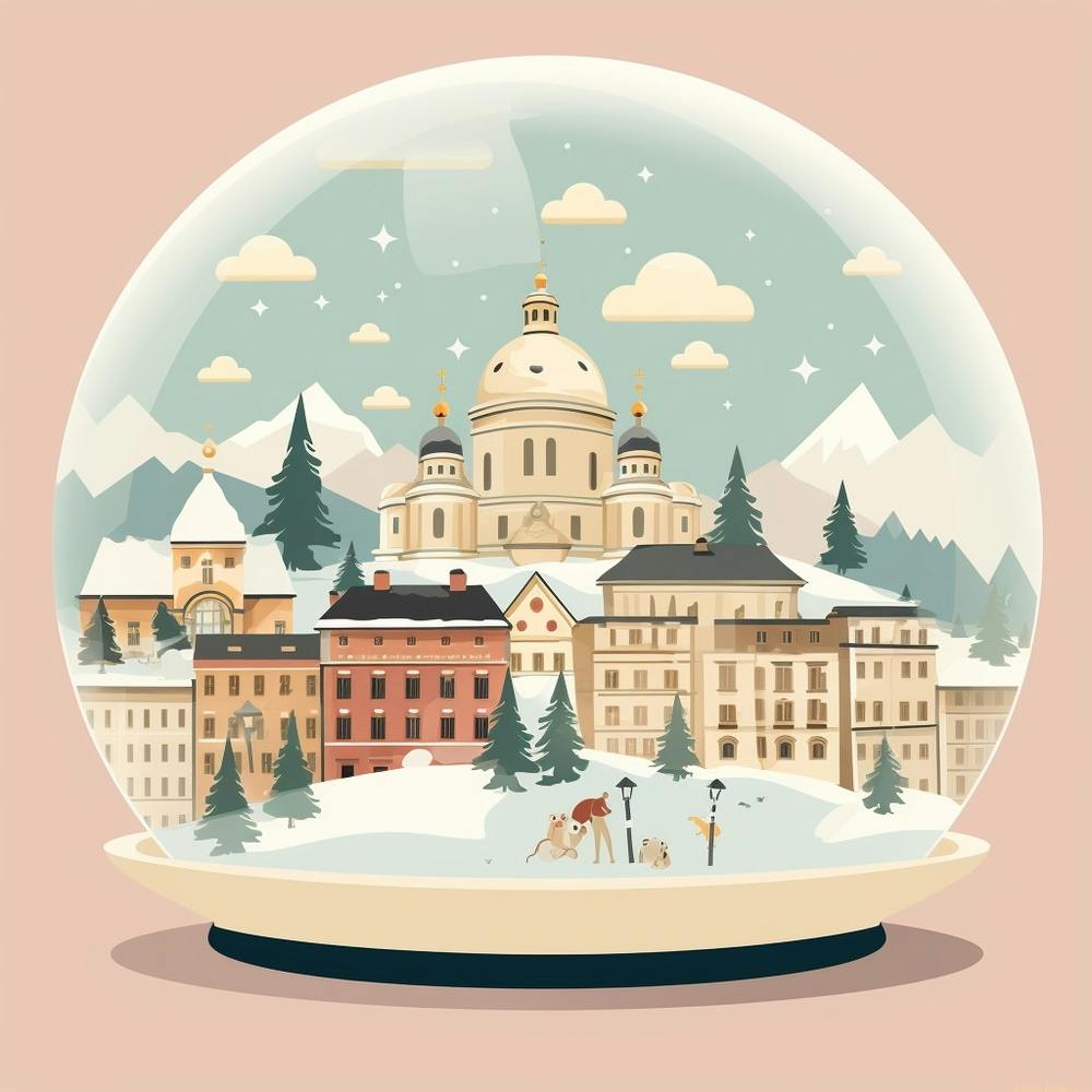Salzburg Austria 4 Snowglobe