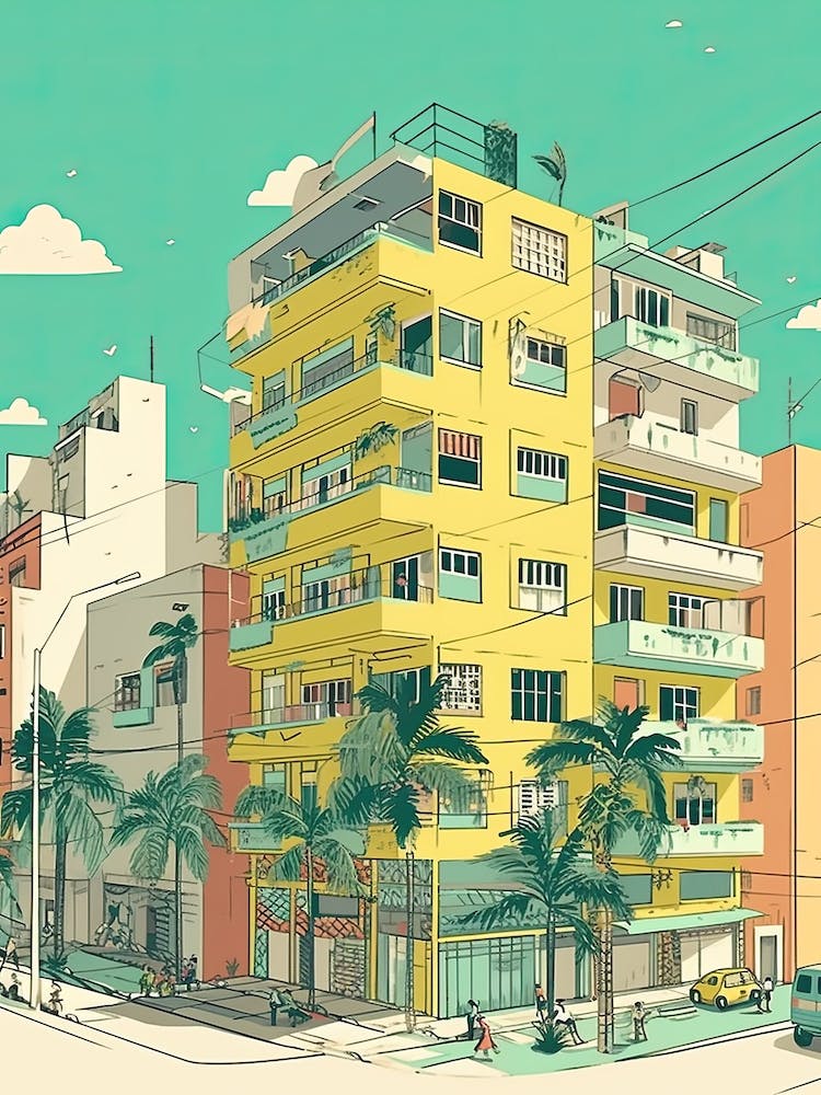 Sao Paulo Brazil Travel Illustration 4