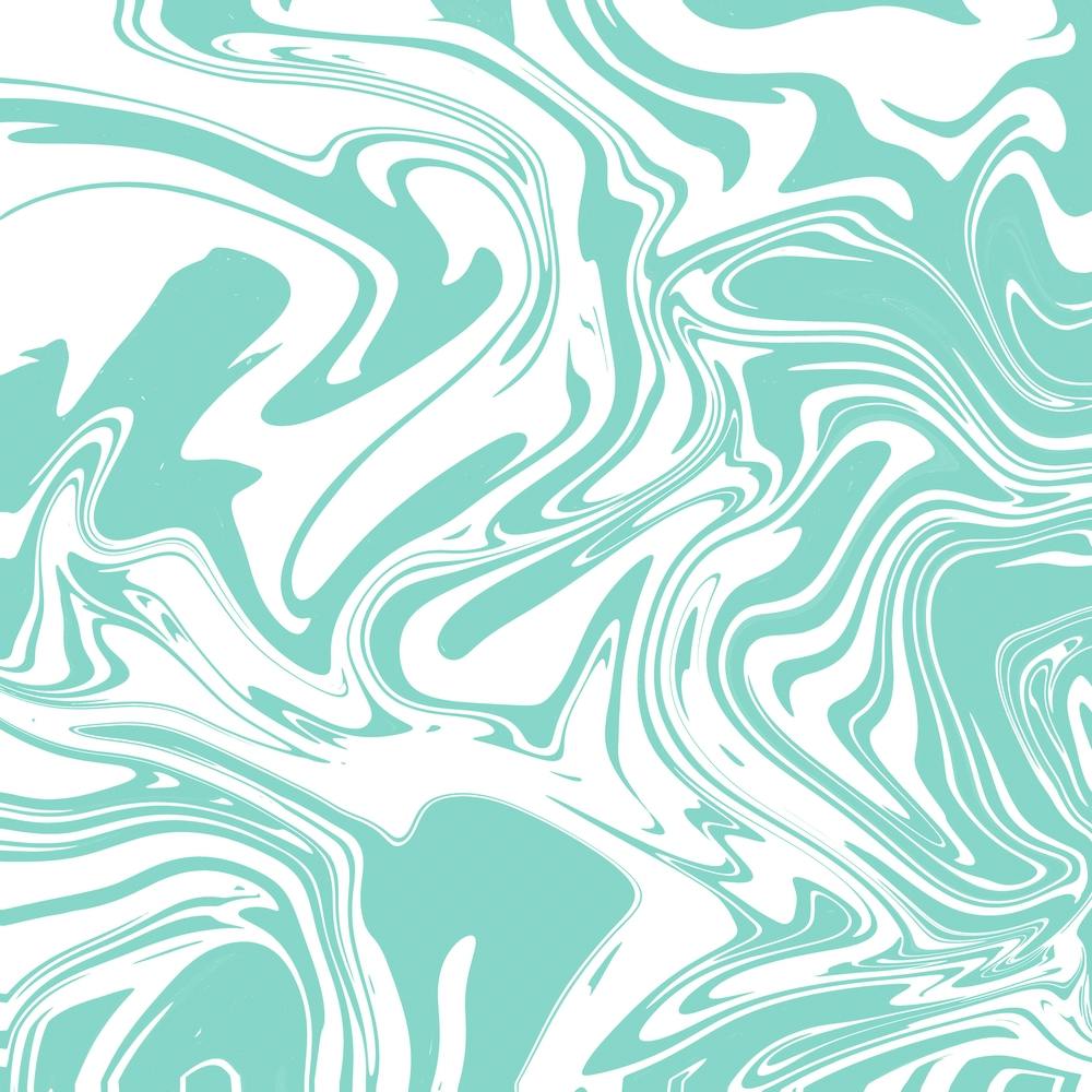 Liquid Contemporary Abstract Light Teal and White Swirls - Retro Liquid Swirl Lava Lamp Pattern