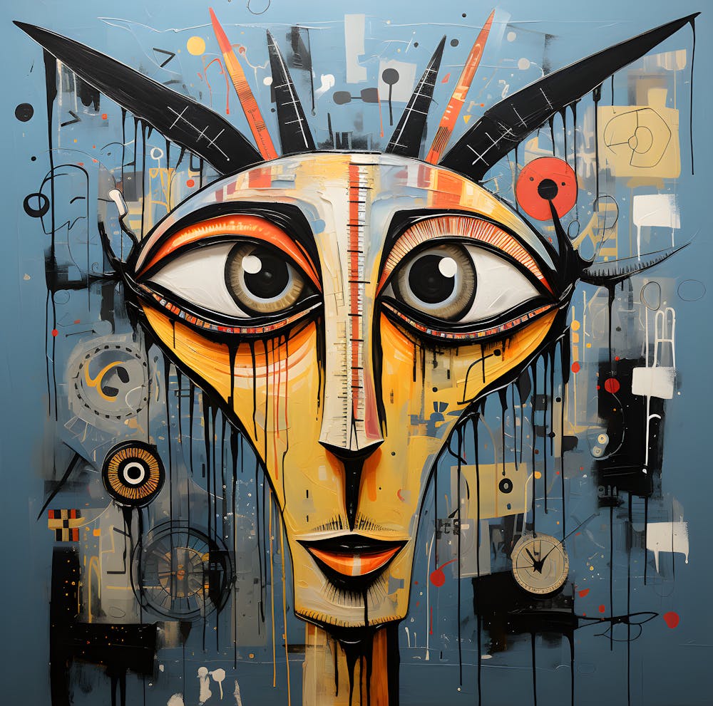 Wild Essence Abstract Deer Portrait