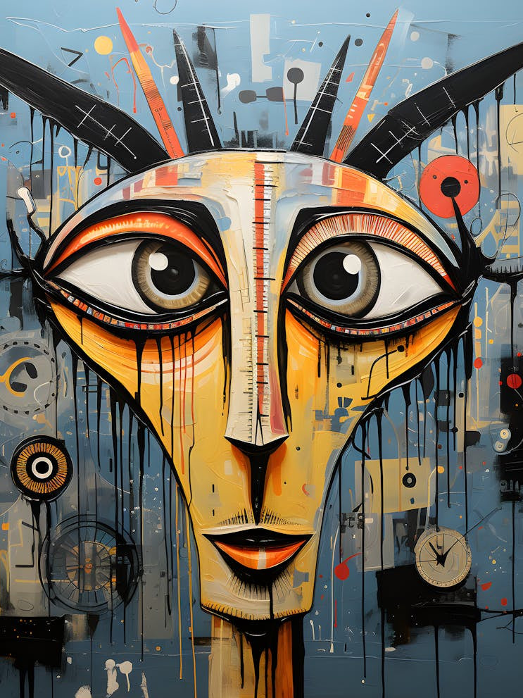 Wild Essence Abstract Deer Portrait