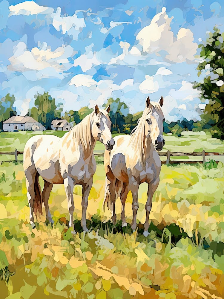 Horses Painting In Lexington Kentucky, Usa 2