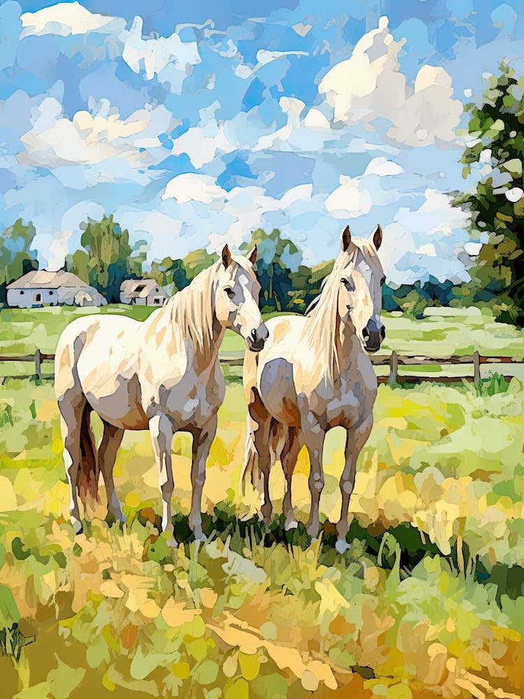 Horses Painting In Lexington Kentucky, Usa 2
