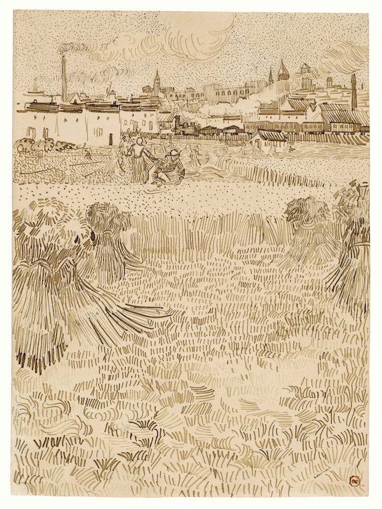 Arles View From The Wheatfields (1888), Vincent Van Gogh