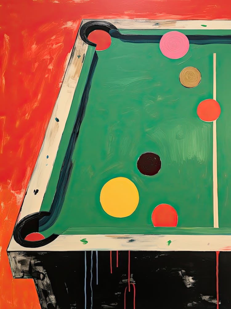 Watercolor Pool Table