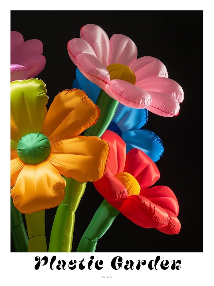 Bright Inflatable Flowers Poster Asters 4