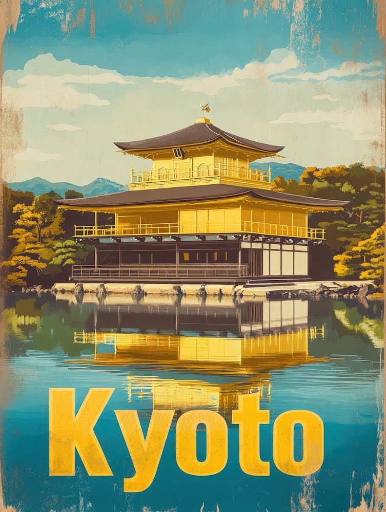 Aihrgdesign Une Affiche de Voyage Classique des Années 1960 pour Kyoto 5