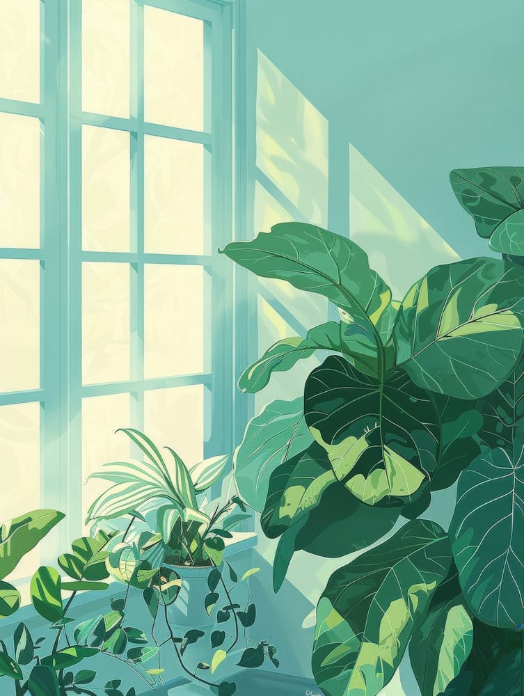 Plants On The Window Sill
