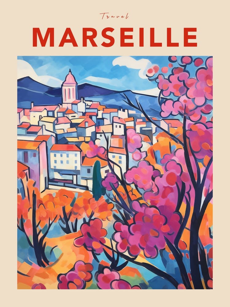 Marseille France 6 Fauvist Travel Poster