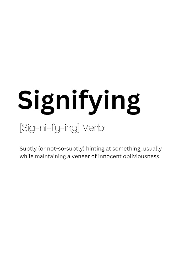 Signifying Definition Meaning 1