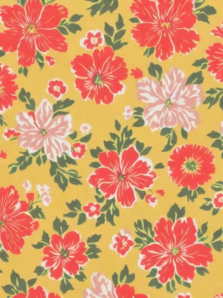 Canterbury Bell Floral Print Warm Tones 2 Flower
