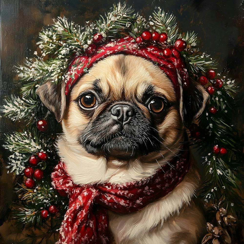 Christmas Pug 1