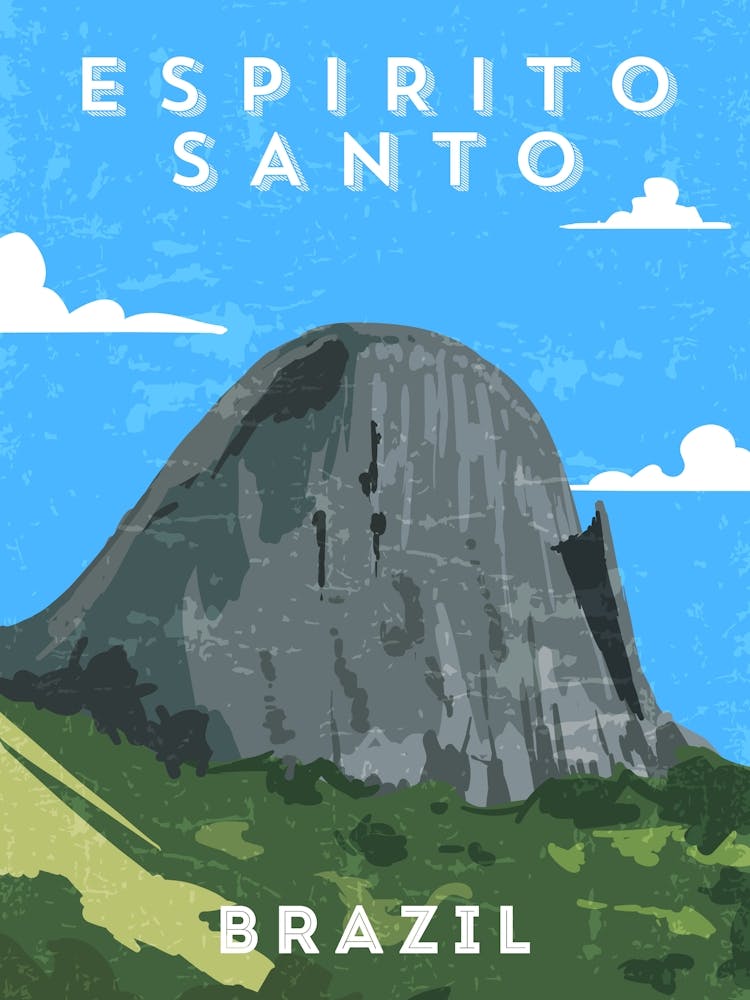 Espirito Santo, Brazil — Retro travel minimalist poster