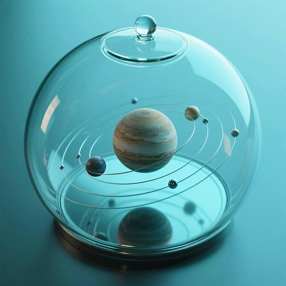 Planets In Glass Dome