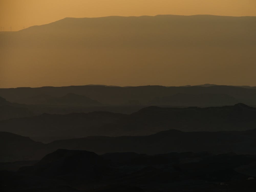 Sunrise over Ramon crater #3