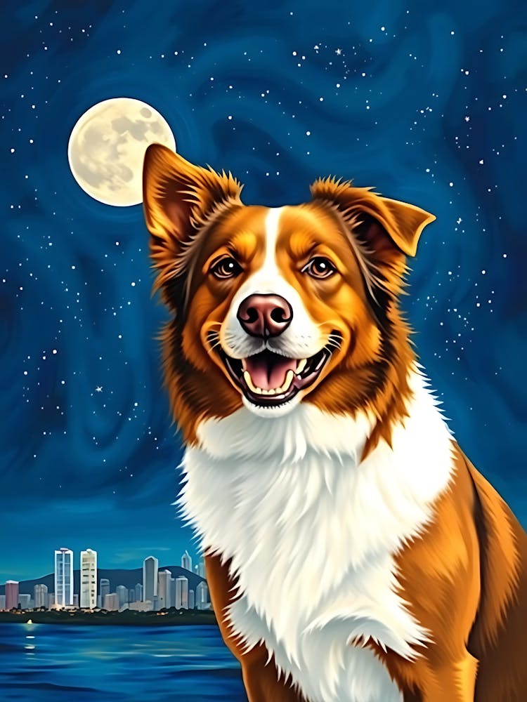 Australian Shepherd Painting