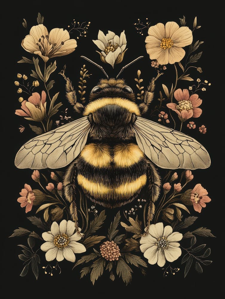 Bee And Flowers 3