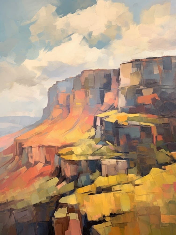 Table Mountain South Africa 2 Mountain Painting