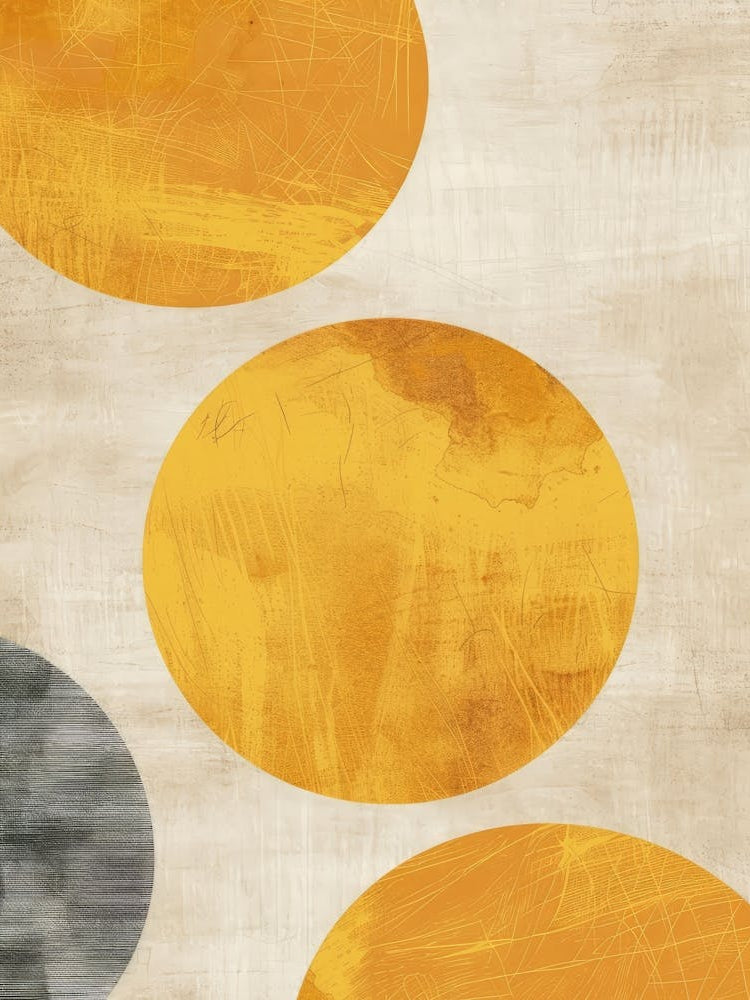 Yellow Circles Canvas Print