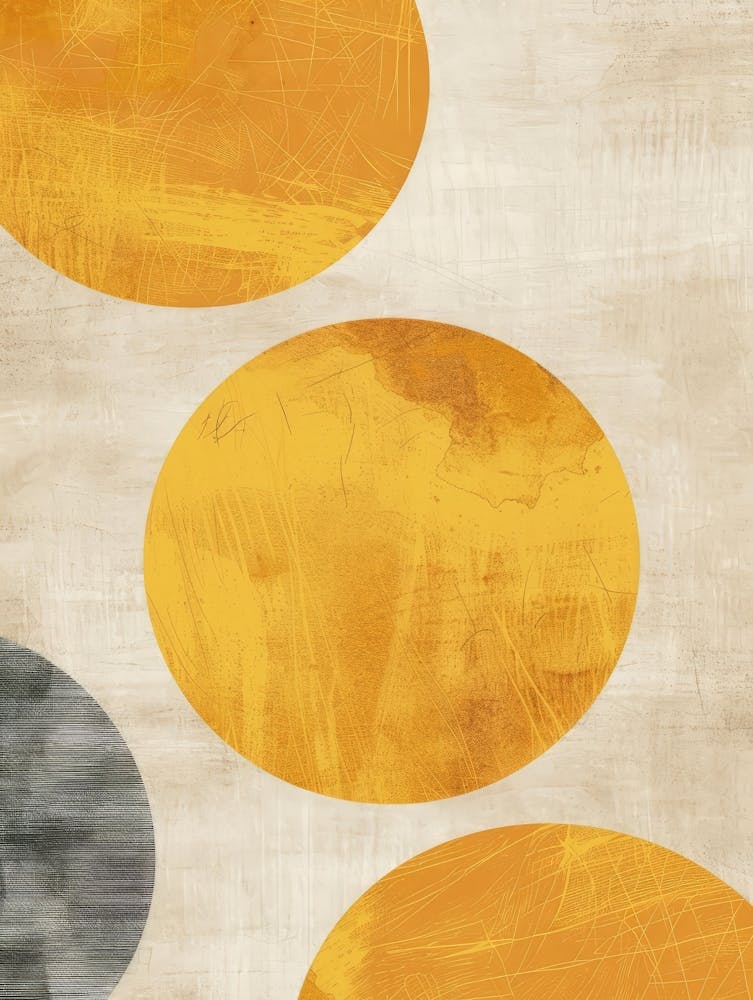 Yellow Circles Canvas Print