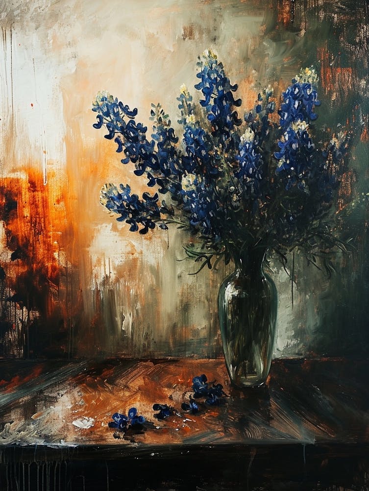 Baroque Floral Still Life Bluebonnet 7