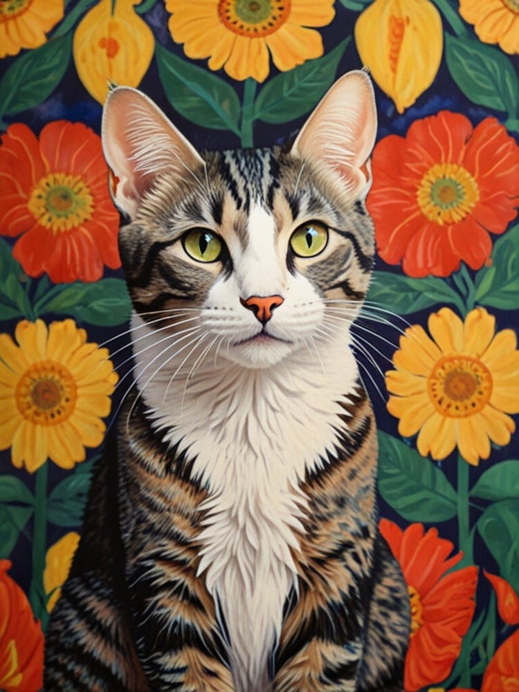 Cat With Flowers 9