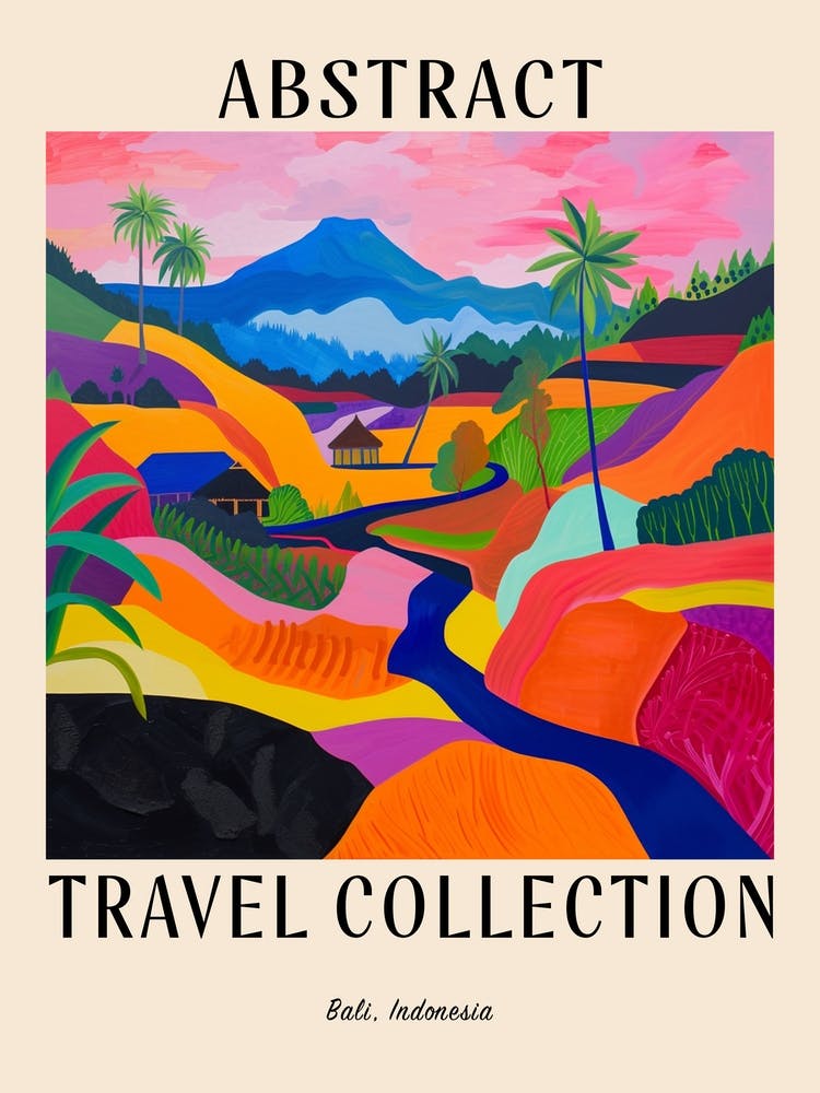 Abstract Travel Collection Poster Bali Indonesia 7