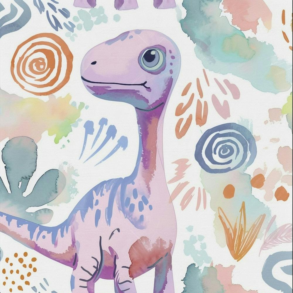 Cute Muted Pastel Maiasaura Dinosaur  2