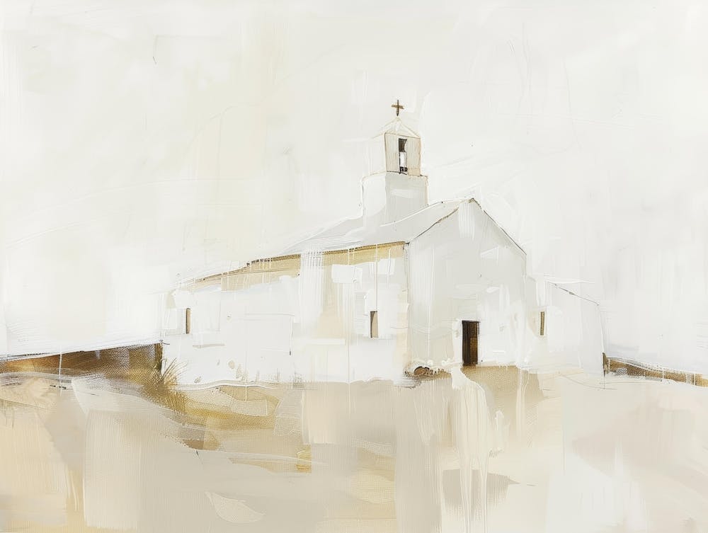 Église Blanche - Impression sur Toile