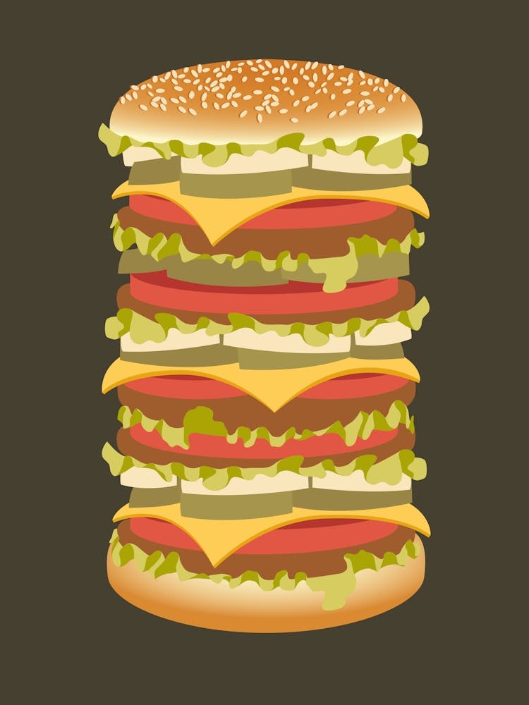 Hamburger Retro Art