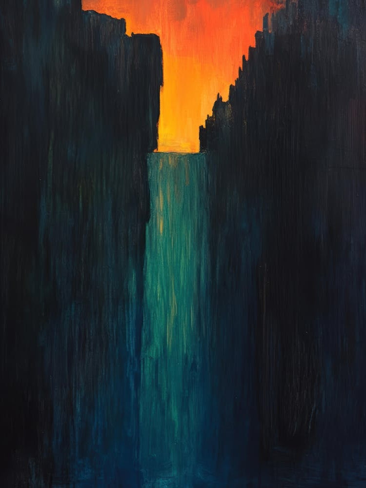 Sunset Over The Falls