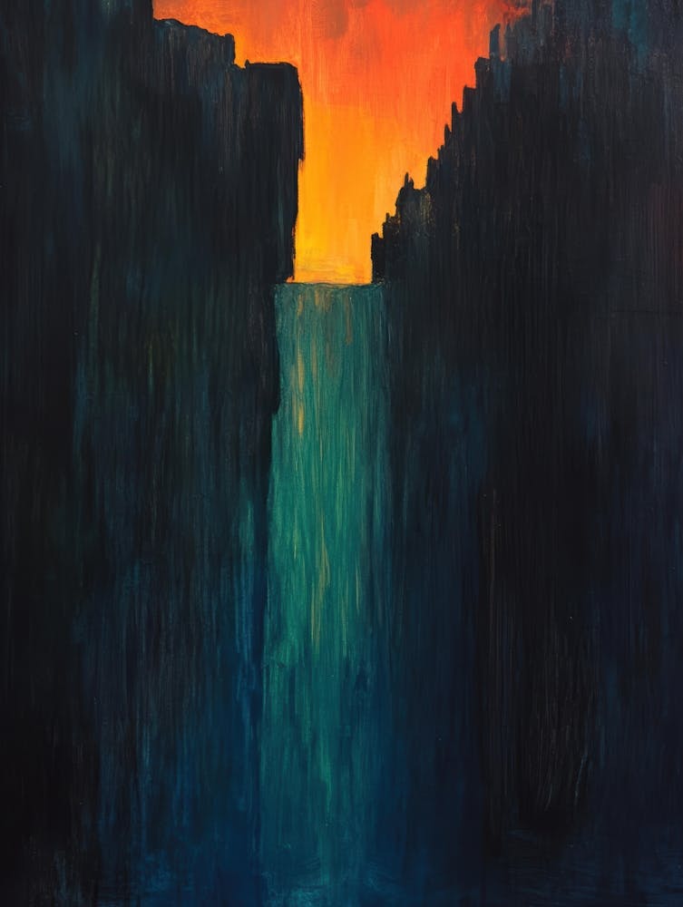 Sunset Over The Falls