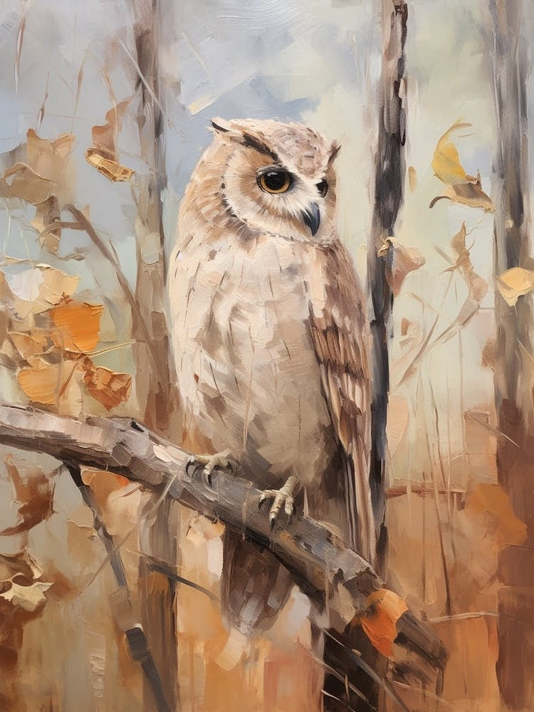 Bird Painting Eastern Screech Owl 3