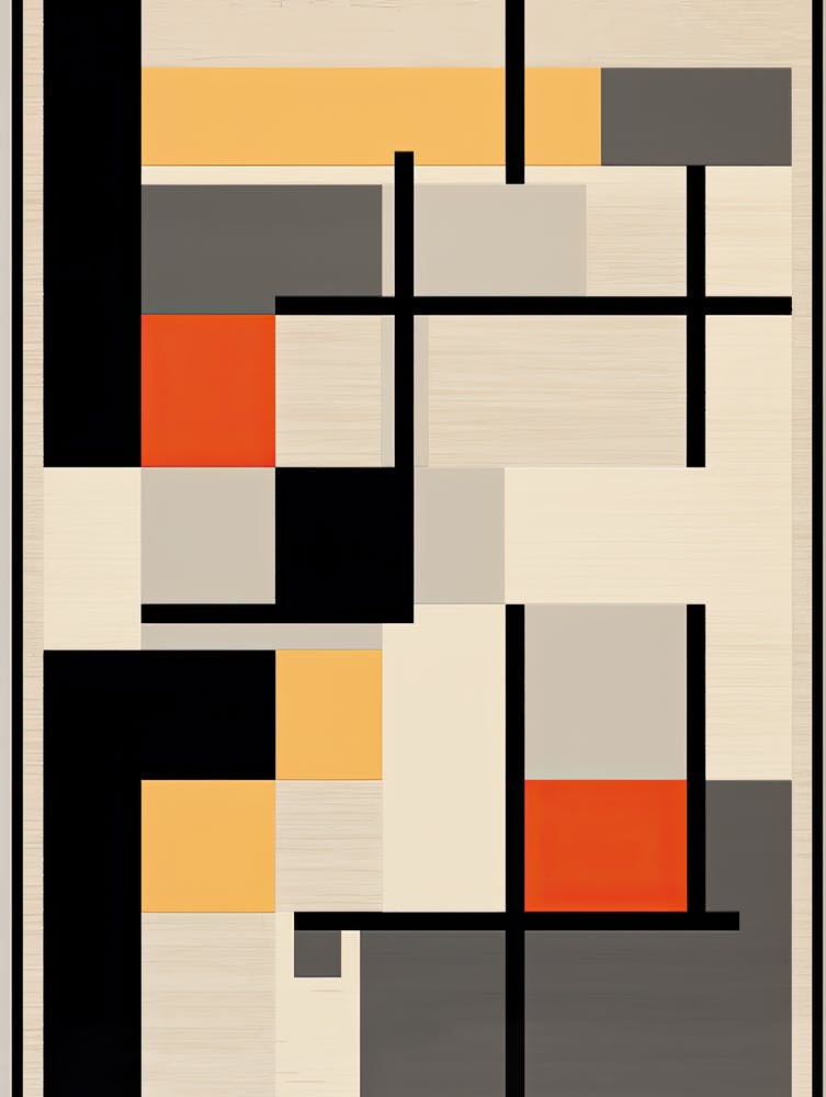 Geometric Fusion; Mid Century Abstract Tapestry