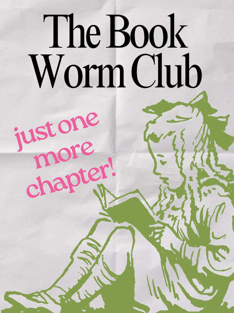 The Book Worm Club (Just one More Chapter) Green and Pink