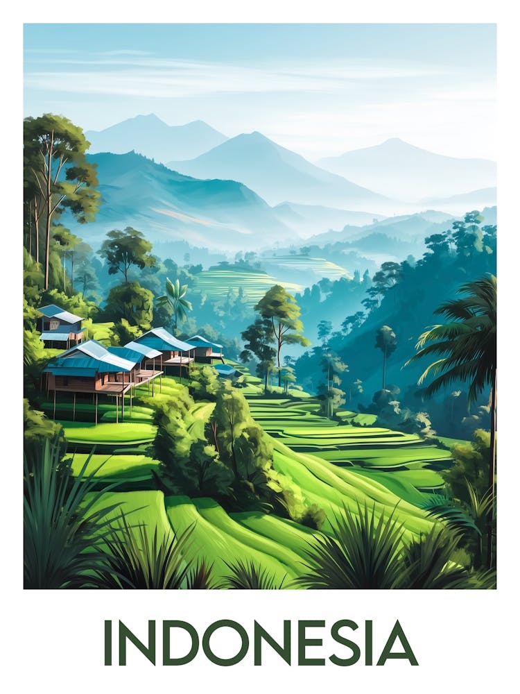 Affiche de voyage Indonesia