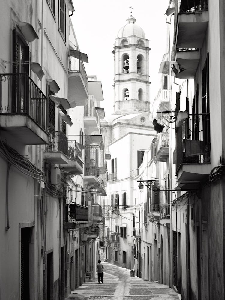 Amalfi, Italy, Black And White Photography 2