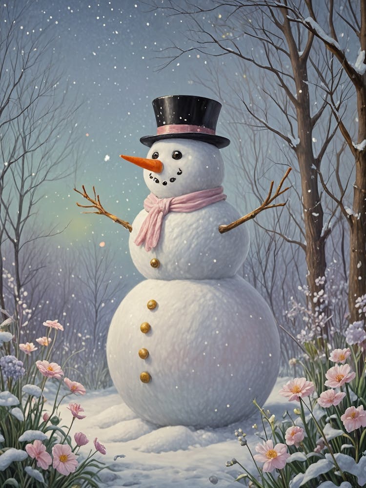 Spring Snowman